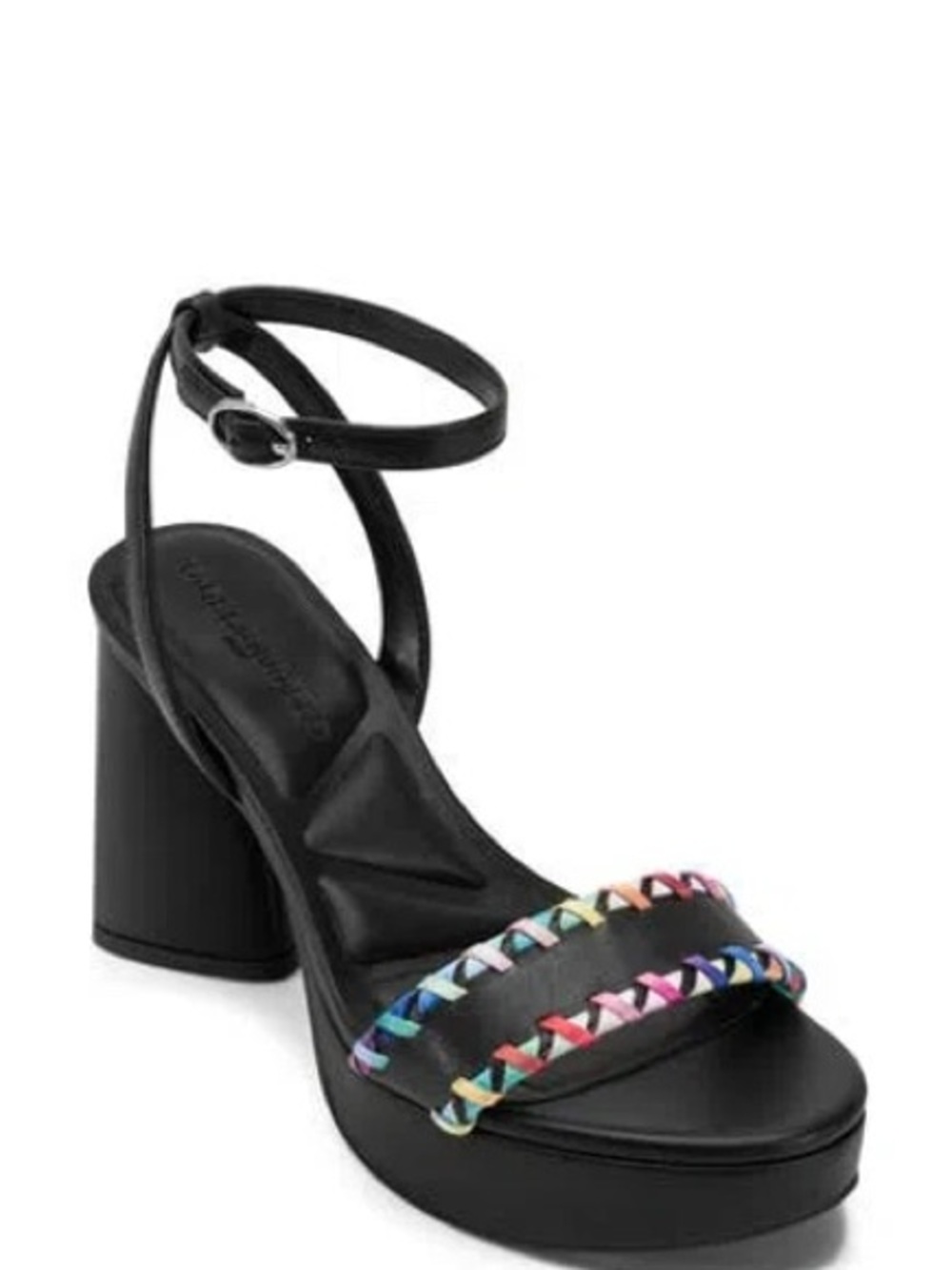 Karl Lagerfeld Black Haden Ankle Strap Platform Sandal Size 9